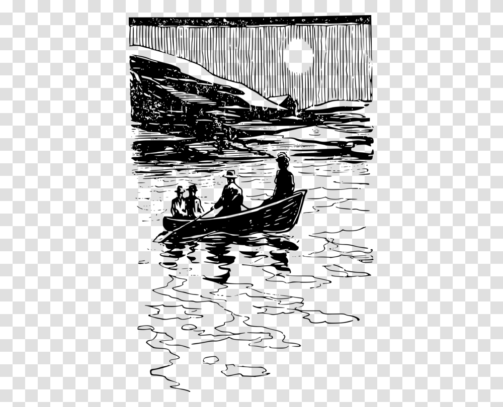 Row Boat Clipart Black And White Boat, Gray, World Of Warcraft Transparent Png