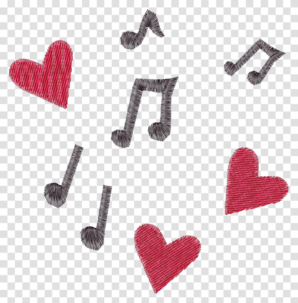 Row By Row Summerville Digitized Music Pes Heart, Alphabet, Number Transparent Png