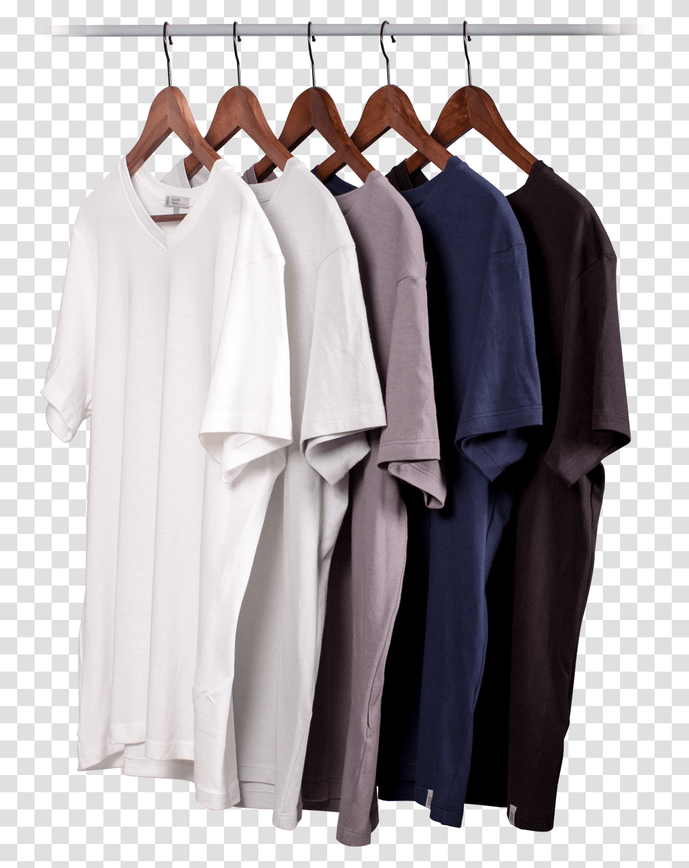 Row Of Tees On Hangers Clothes On Hanger, Apparel, Sleeve, Long Sleeve Transparent Png