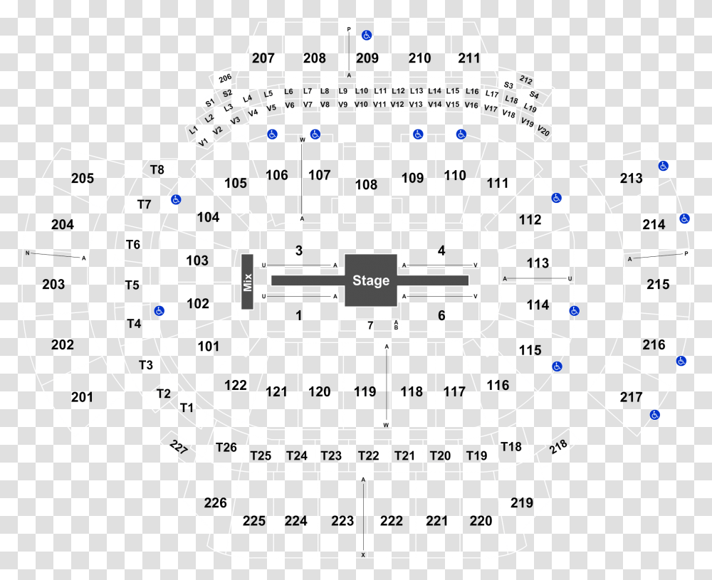 Row Seat Number State Farm Arena Atlanta Seating Chart, Plan, Plot, Diagram, Building Transparent Png