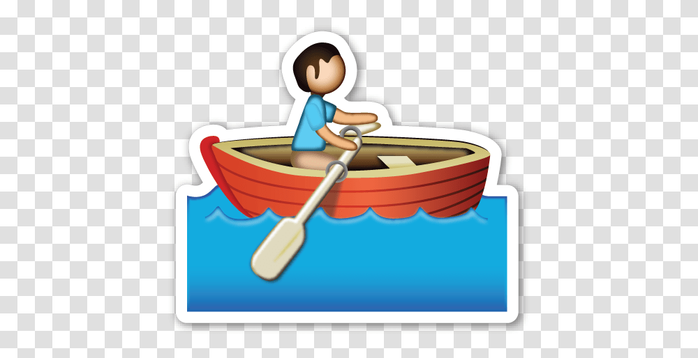 Rowboat Emoji Emoji Stickers And Emoticon, Vehicle, Transportation, Oars, Sunglasses Transparent Png