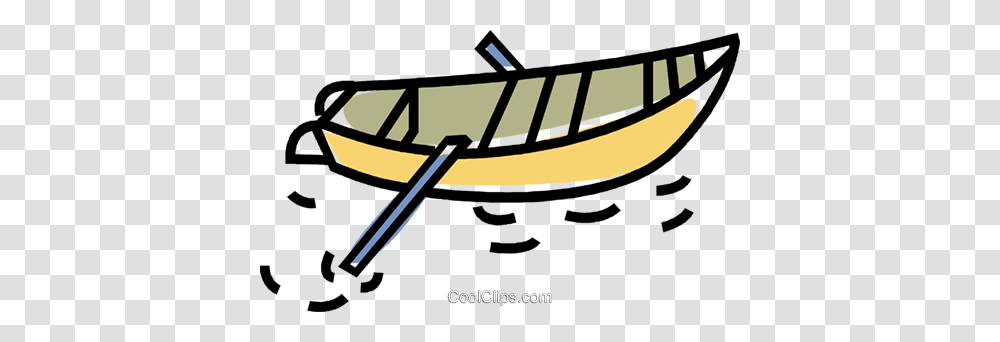 Rowboat Royalty Free Vector Clip Art Illustration, Vehicle, Transportation, Watercraft, Vessel Transparent Png