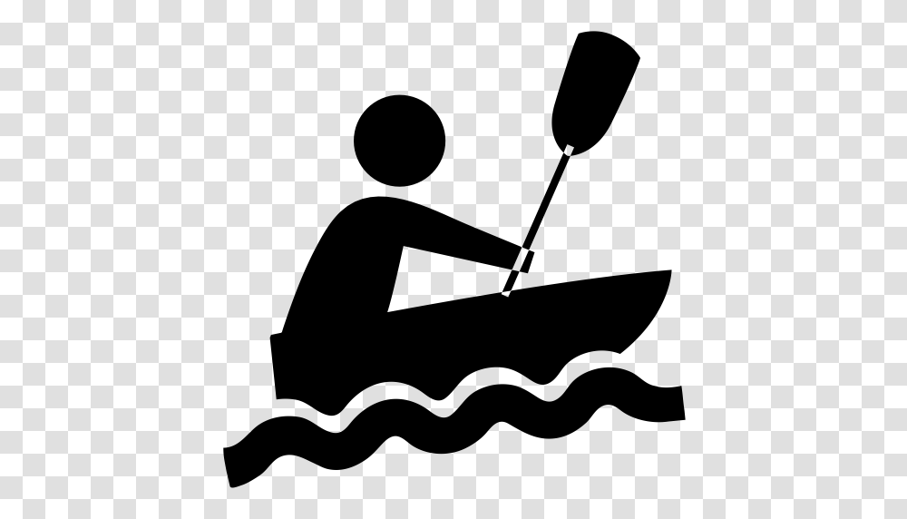 Rowing Row Kayak Icon With And Vector Format For Free, Gray, World Of Warcraft Transparent Png