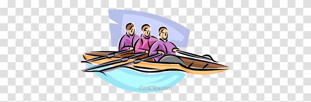 Rowing Royalty Free Vector Clip Art Illustration, Boat, Vehicle, Transportation, Rowboat Transparent Png