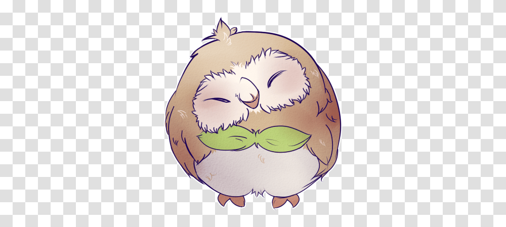 Rowlet By Liirah Happy, Birthday Cake, Tattoo, Plant, Art Transparent Png