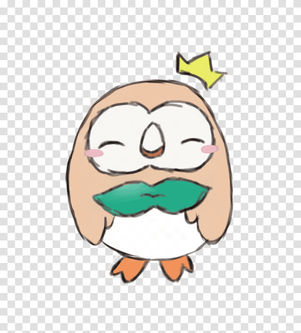 Rowlet, Head, Face, Plant, Mustache Transparent Png