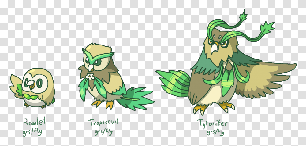 Rowlet Tropicowl Tytonifer Decidueye Owl, Animal, Plant, Bird, Face Transparent Png