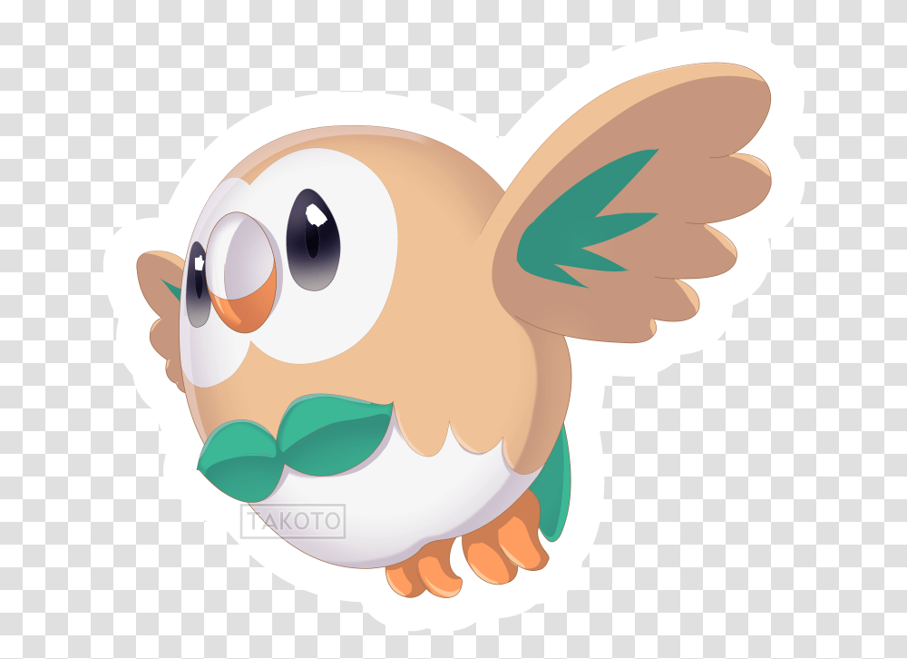 Rowlet Weasyl Fictional Character, Animal, Bird, Poultry, Fowl Transparent Png