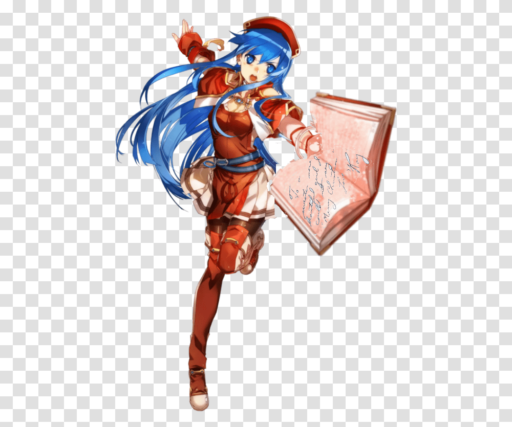 Roy Lilina Yearbook Book Message Fire Fe Heroes Mages, Manga, Comics, Costume, Person Transparent Png