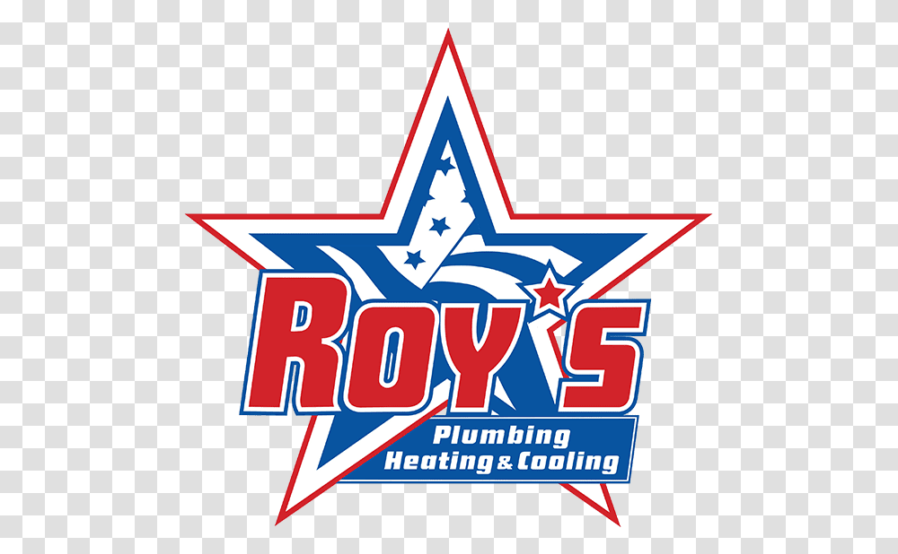 Roy S Plumbing Heating Amp Cooling Red Star, Star Symbol, Logo, Trademark Transparent Png