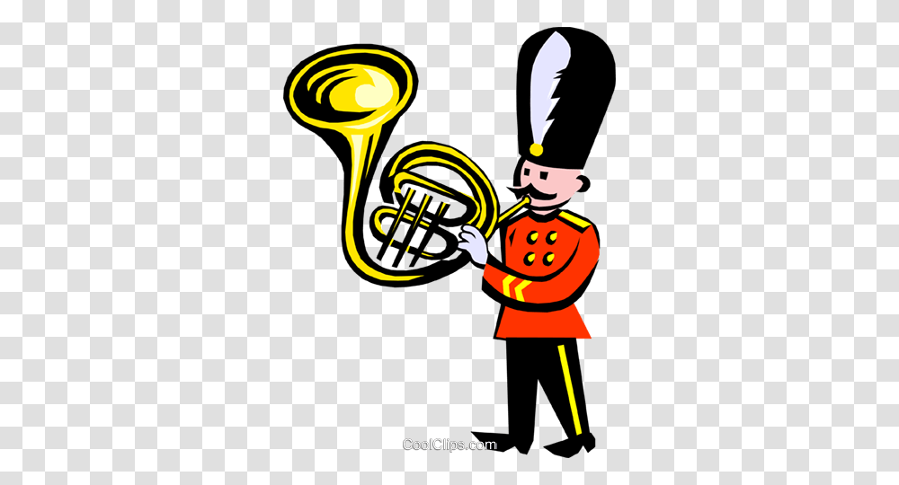 Royal Band Royalty Free Vector Clip Art Illustration, Horn, Brass Section, Musical Instrument, Person Transparent Png