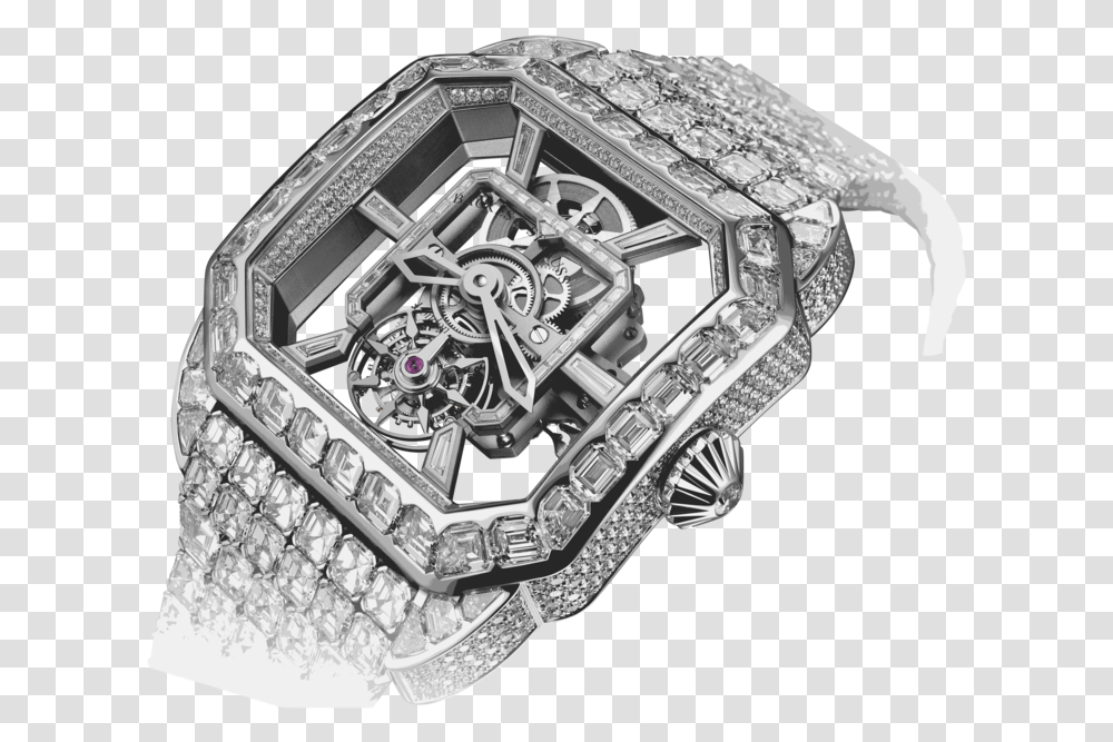 Royal Berkeley Tourbillon 45 Diamond Watch Side Shot Royal Berkeley Emperor Tournillon, Wristwatch, Machine, Crystal, Rotor Transparent Png
