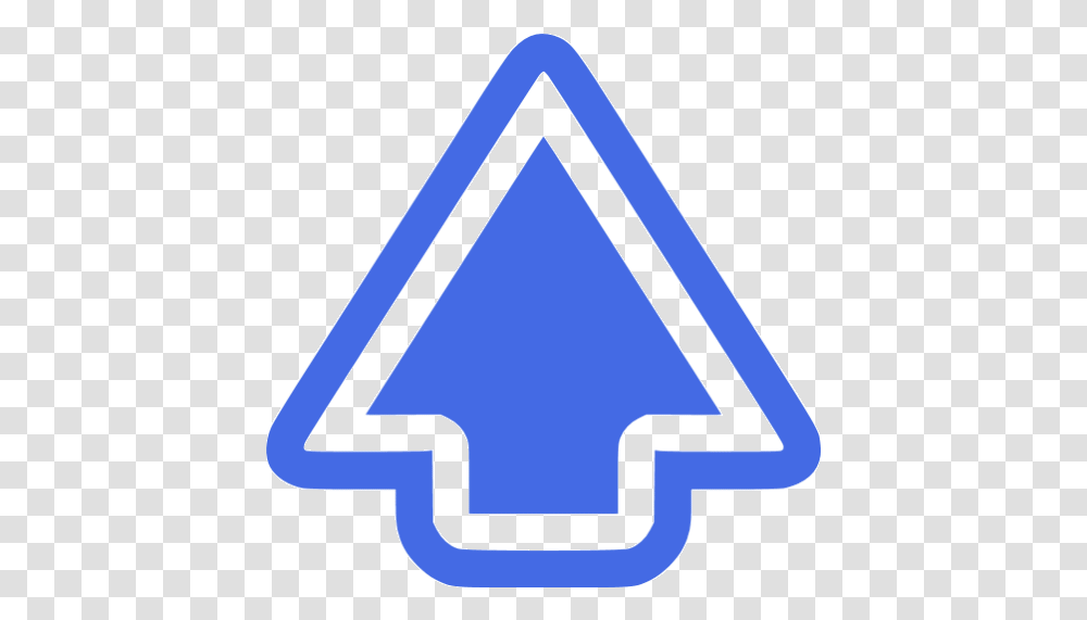 Royal Blue Arrow Up Icon Orange Arrow Up, Triangle, Symbol, Axe Transparent Png