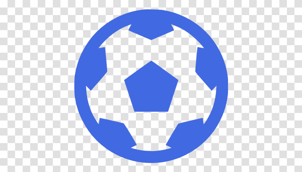 Royal Blue Football 2 Icon Football Icon Blue, Symbol, Recycling Symbol Transparent Png