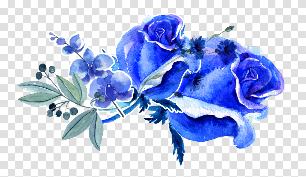 Royal Blue Roses - Ardusatorg Royal Blue Watercolor Floral, Plant, Geranium, Flower, Iris Transparent Png