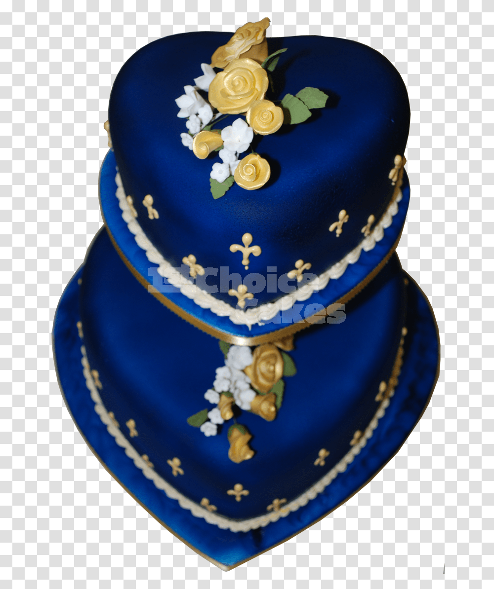 Royal Blue Two Tier Wedding Cakes Bnh, Dessert, Food, Birthday Cake, Torte Transparent Png