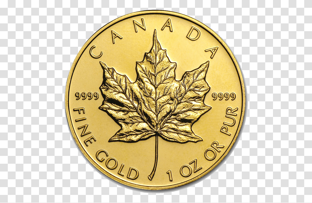 Royal Canadian Mint Gold Maple Leaf Canadian Maple Leaf Gold Coin, Plant, Clock Tower, Architecture, Building Transparent Png
