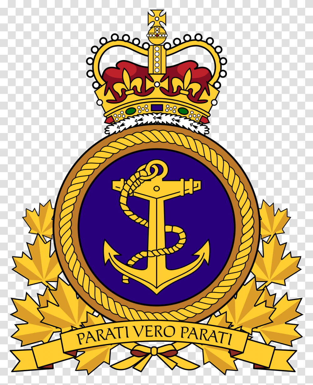 Royal Canadian Navy Canadian Armed Forces Logo, Symbol, Trademark, Emblem, Anchor Transparent Png