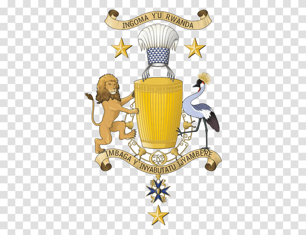 Royal Coat Of Arms Of Rwanda Royal House Of Rwanda, Bird, Animal, Emblem Transparent Png