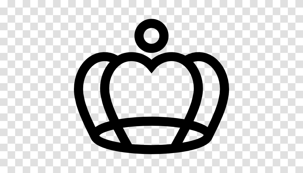 Royal Crown Outline, Stencil, Heart, Logo Transparent Png