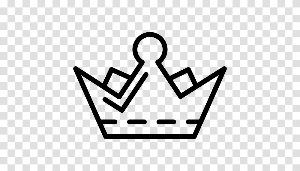 Royal Crown Outline With Broken Lines Icon, Gray, World Of Warcraft Transparent Png