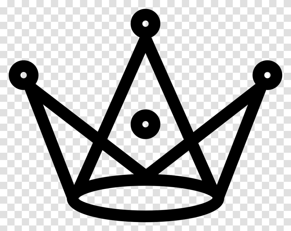 Royal Crown With Triangles And Circles Design Comments New School Tattoo Designs Crown, Stencil Transparent Png