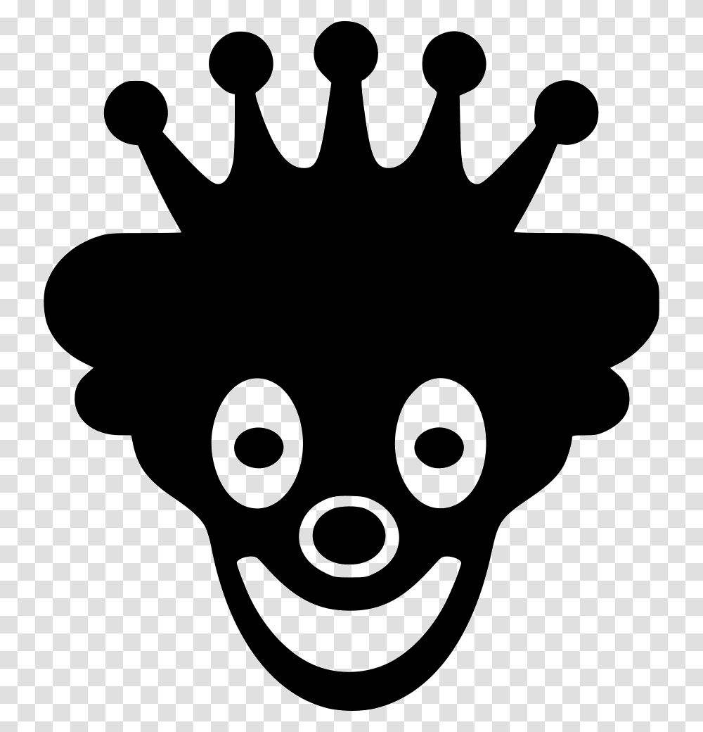 Royal Face Smile Joker Actor Mask Icon Free Download, Stencil, Silhouette Transparent Png