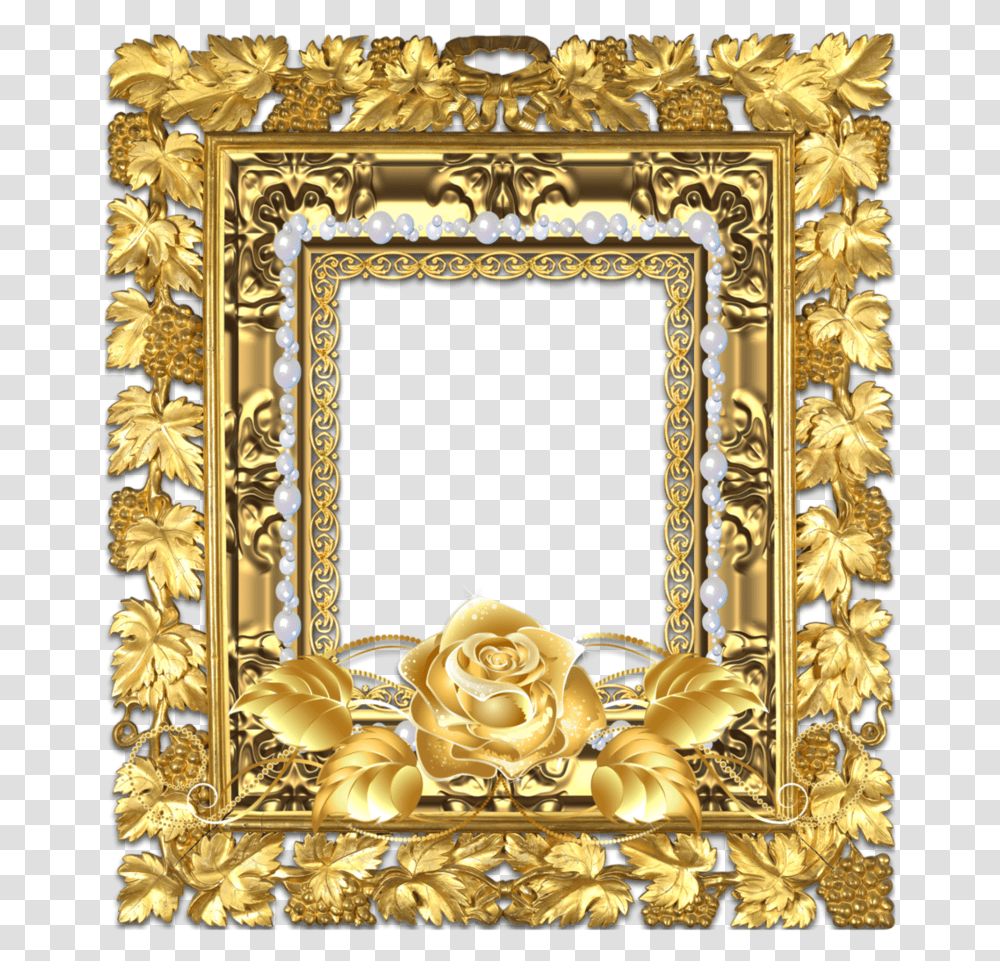 Royal Frame Background Photo Golden Frame, Rug, Mirror, Floral Design, Pattern Transparent Png