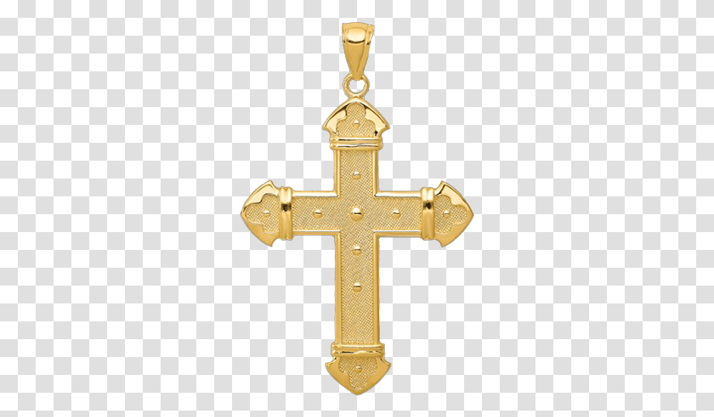 Royal Gold Cross Pendant Pendant, Crucifix Transparent Png