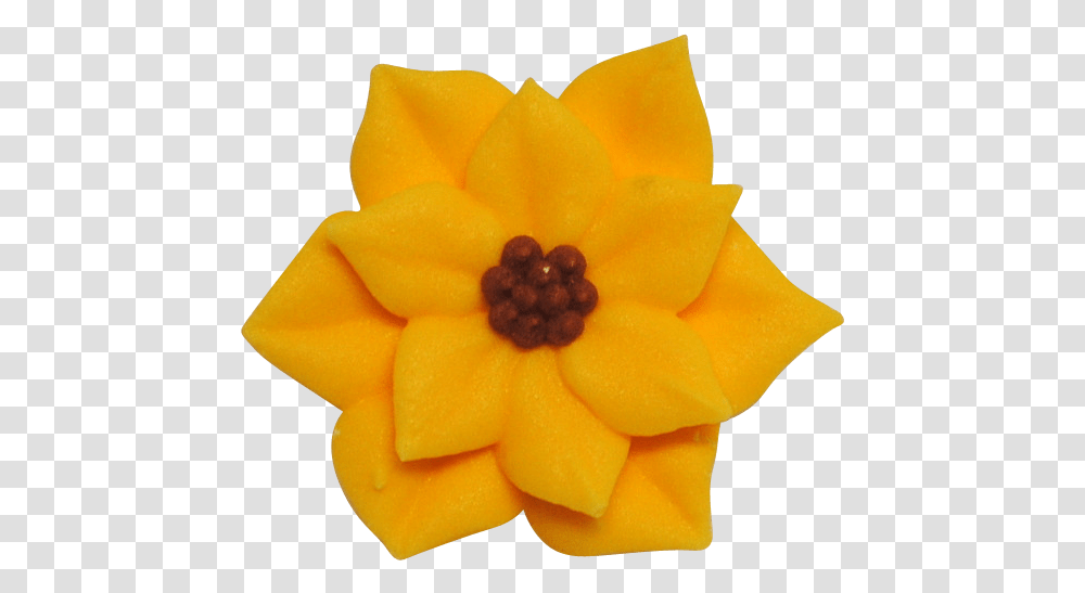 Royal Icing Sunflowers Tiny Yellow Flower Artificial Flower, Plant, Pollen, Rose, Dahlia Transparent Png
