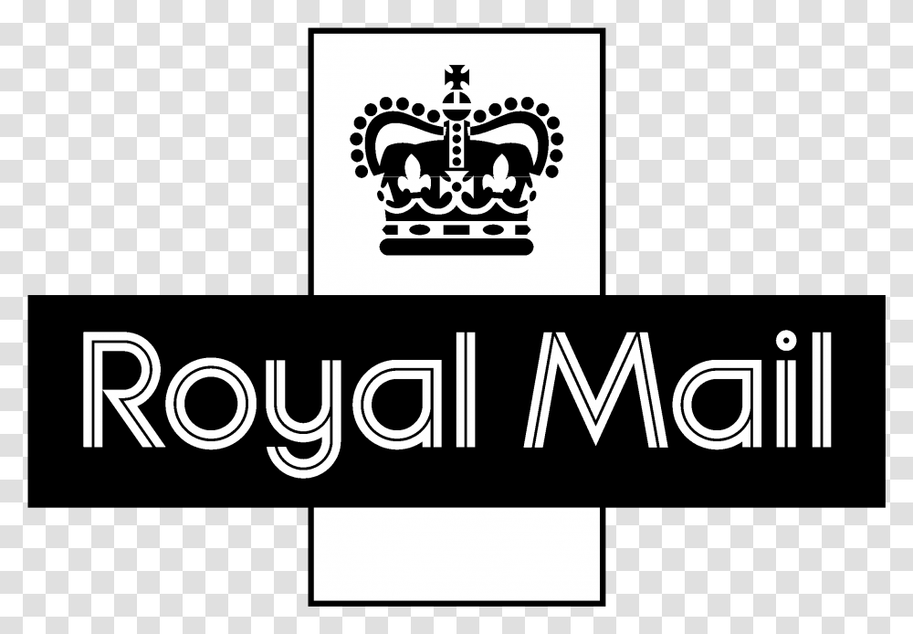 Royal Mail Logo Black And White, Label, Trademark Transparent Png