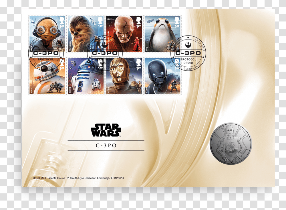 Royal Mail Star Wars, Penguin, Poster, Advertisement, Person Transparent Png