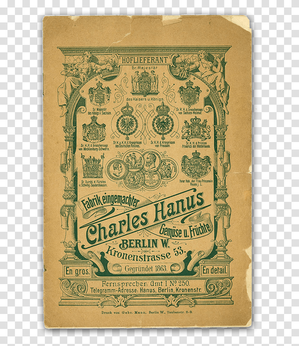 Royal Menus Charles Hanus Catalogue Menus Poster, Liquor, Alcohol, Beverage, Absinthe Transparent Png