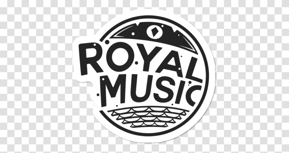 Royal Music Logo Sticker By Royalmusic Design Humans Royal Music Logo, Label, Text, Symbol, Word Transparent Png
