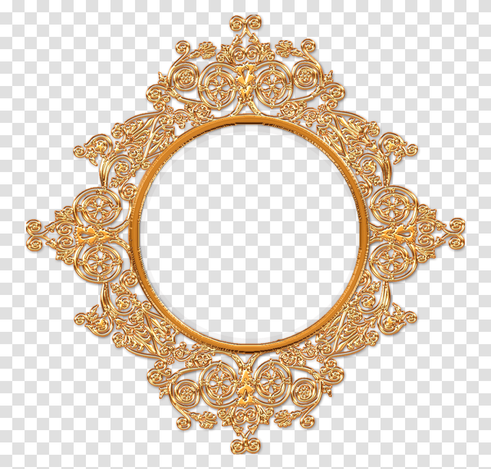 Royal Photo Frame, Oval, Pattern, Gold Transparent Png