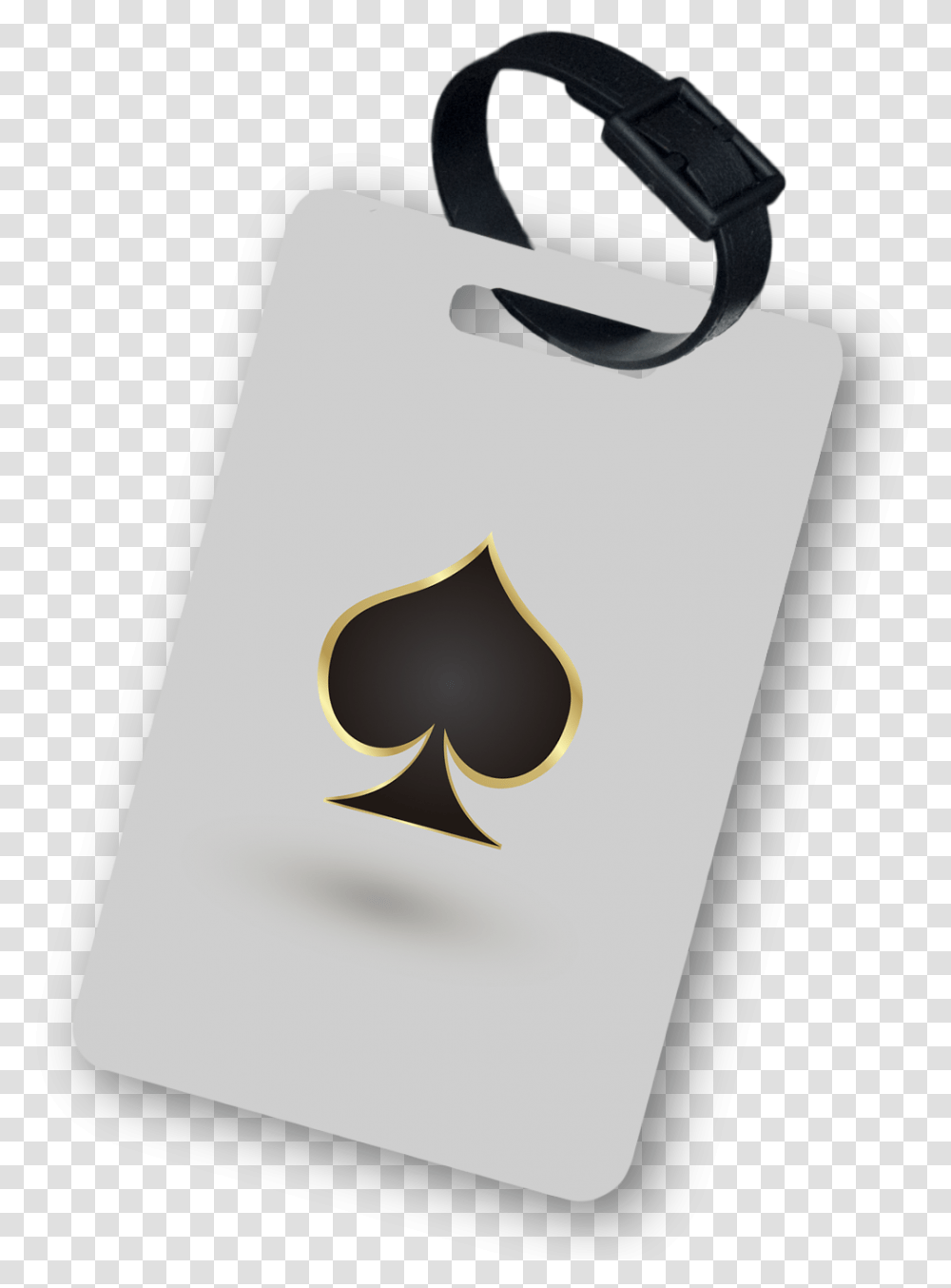 Royal Poker Spade Luggage Tag Sign, Cowbell Transparent Png