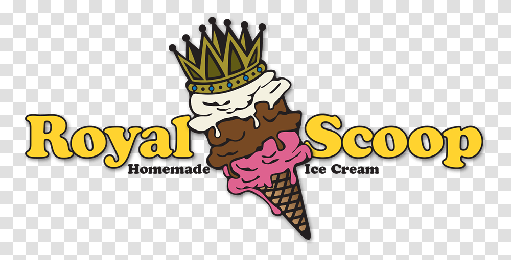 Royal Scoop Bonita Springs Royal Ice Cream Logo, Dessert, Food, Creme, Poster Transparent Png