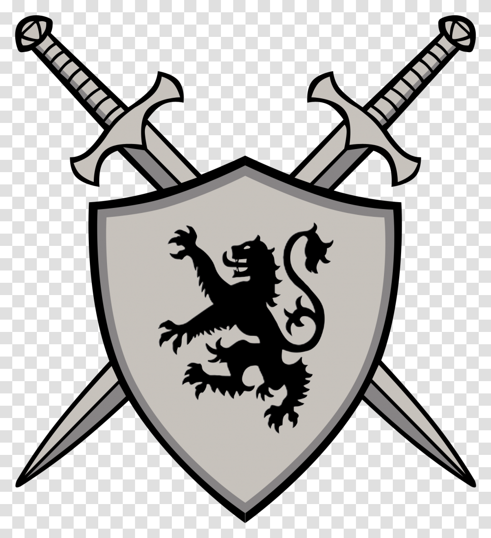 Royal Scottish Flag Clipart Sword And Shield Cartoon, Armor, Person, Human Transparent Png