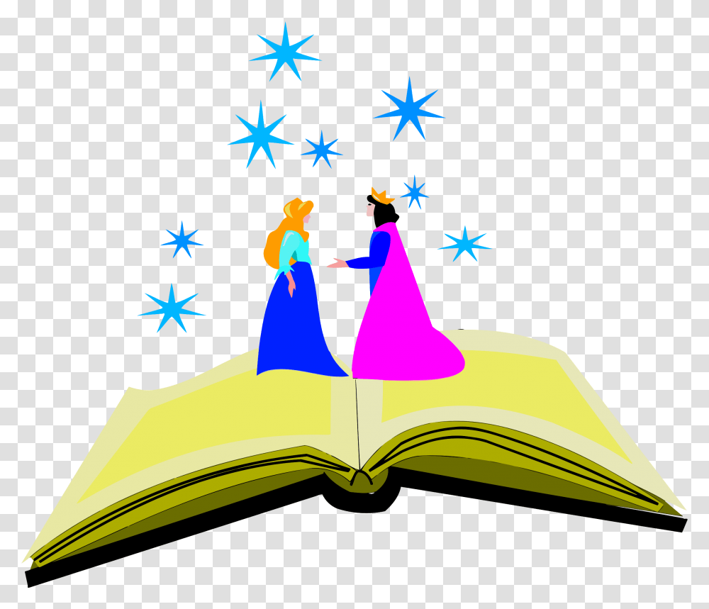 Royal Storybook Couple In Fantasyland Vector Clipart Image, Star Symbol, Tree, Plant Transparent Png