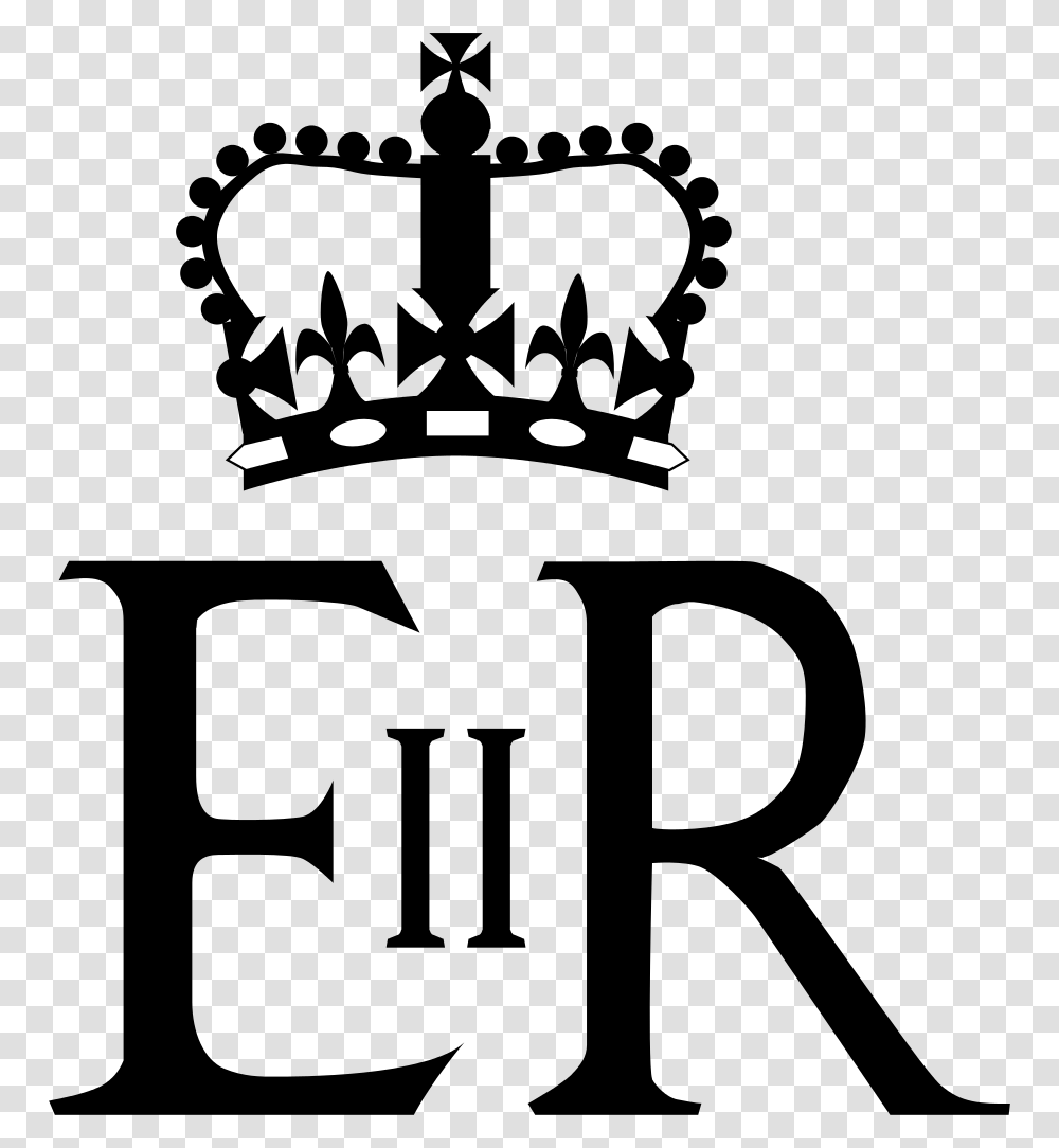 Royal Vector Monogram Queen Elizabeth Ii Logo, Gray, Hand, Face Transparent Png