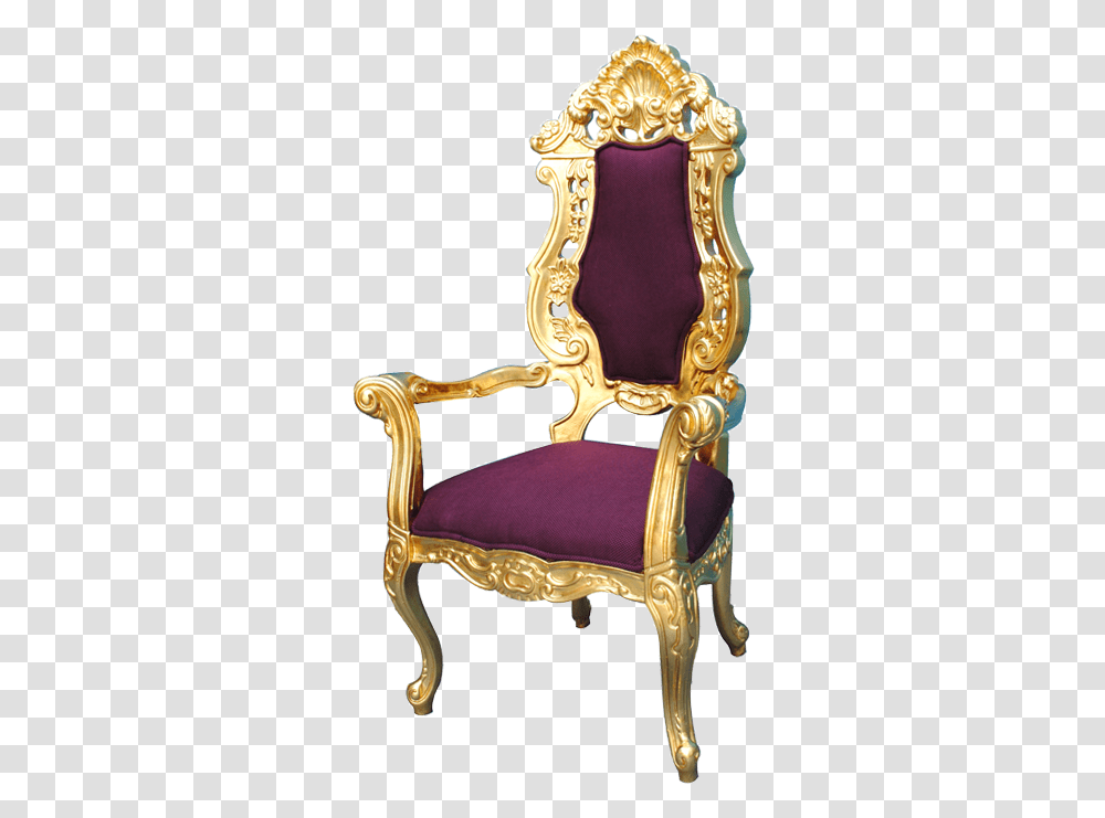 Royal With Crown Throne Chairs Yc Crown Chair, Furniture Transparent Png