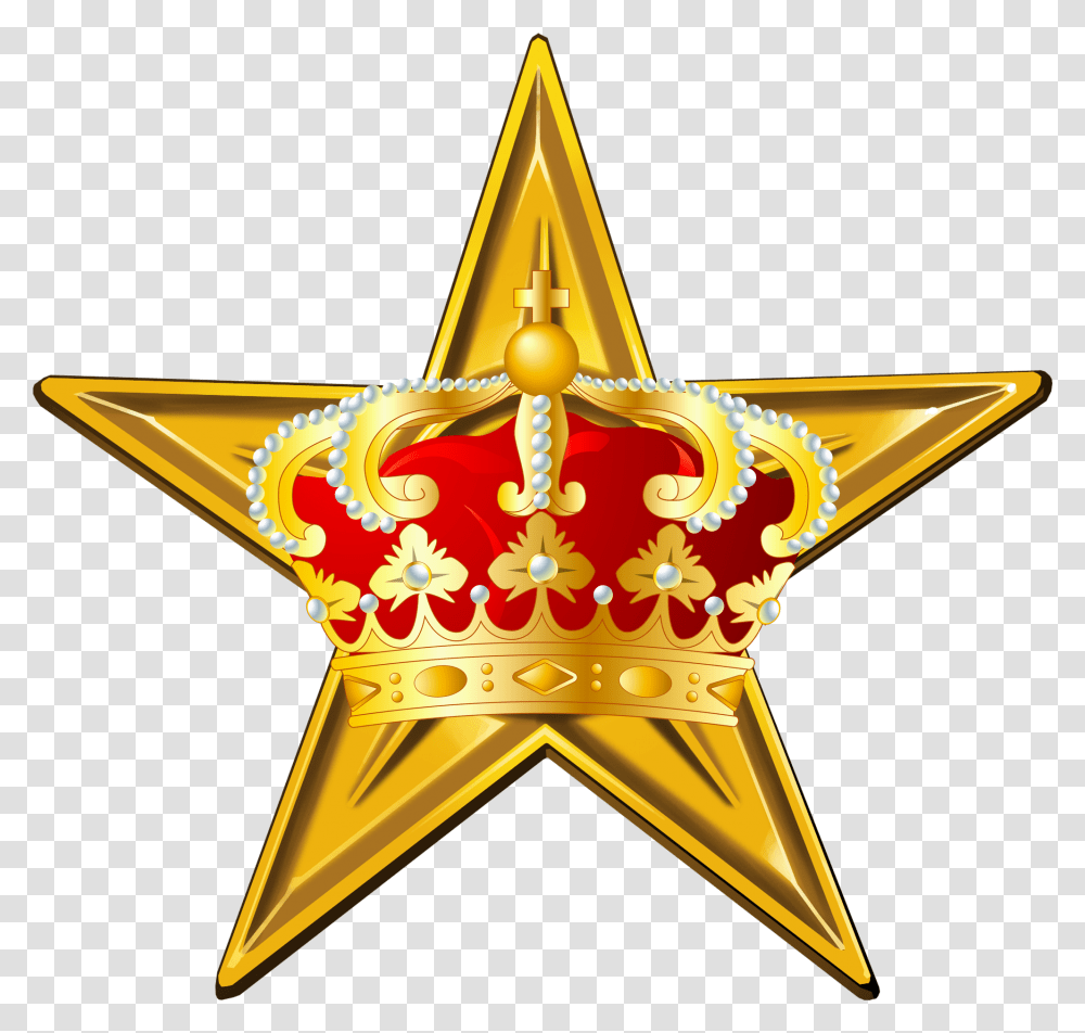 Royalty Barnstar Hires Royalty, Symbol, Star Symbol, Gold Transparent Png