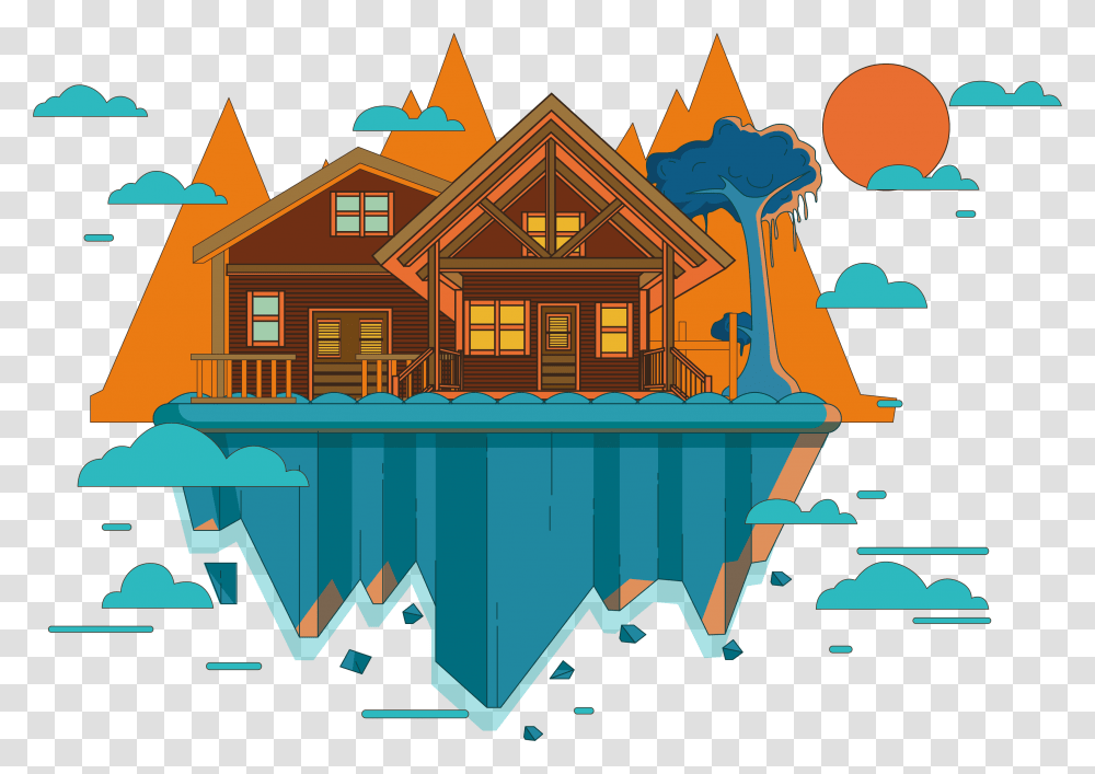 Royalty Free Adobe Clipart Egyptian House House Illustrator Vector, Housing, Building, Cabin, Log Cabin Transparent Png