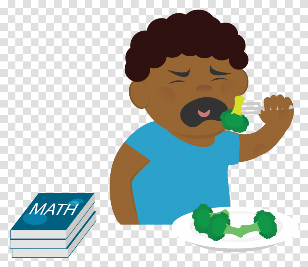 Royalty Free Library Broccoli Clipart Kid St Math, Eating, Food, Meal, Cutlery Transparent Png