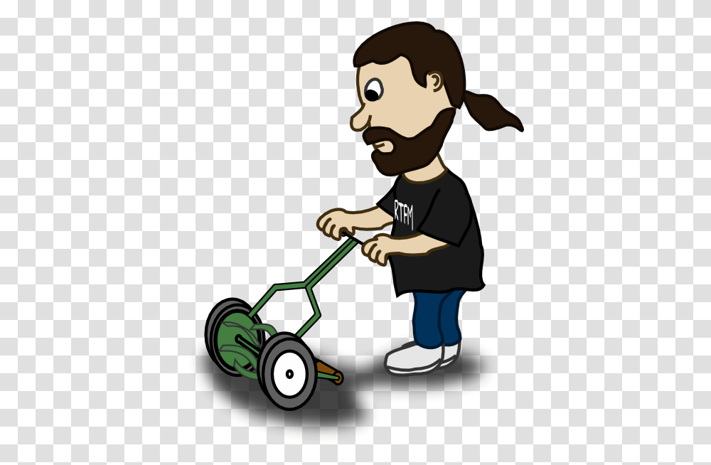 Royalty Free Man Mowing Lawn Clip Art Vector Images, Tool, Lawn Mower, Person, Human Transparent Png