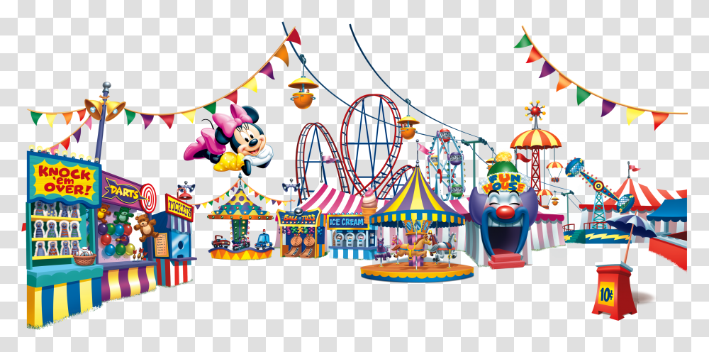 Royalty Free Stock Amusement Clipart Recreational Park Mickey Mouse Amusement Park, Person, Theme Park, Lighting, Crowd Transparent Png