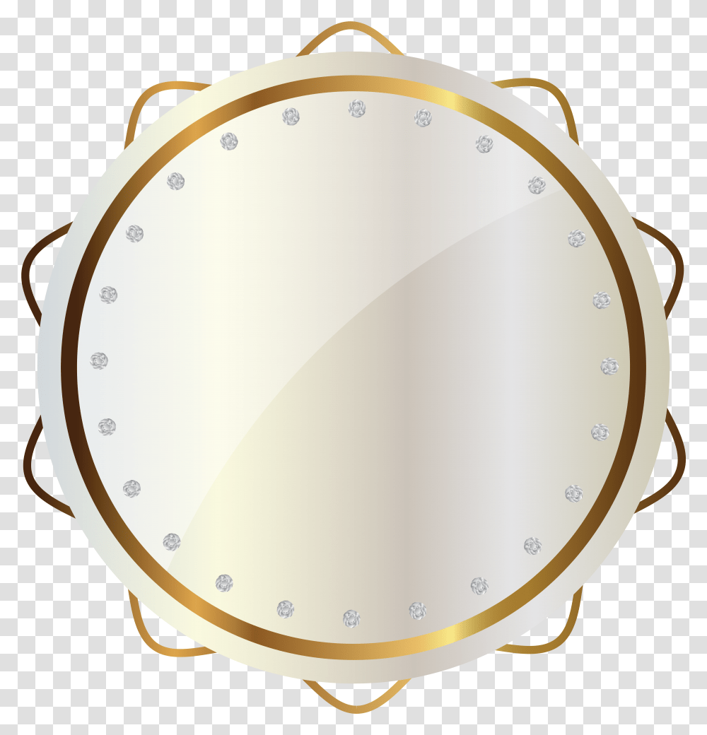 Royalty Free Stock White And Gold Seal Tambourine Gold Logo, Drum, Percussion, Musical Instrument, Helmet Transparent Png