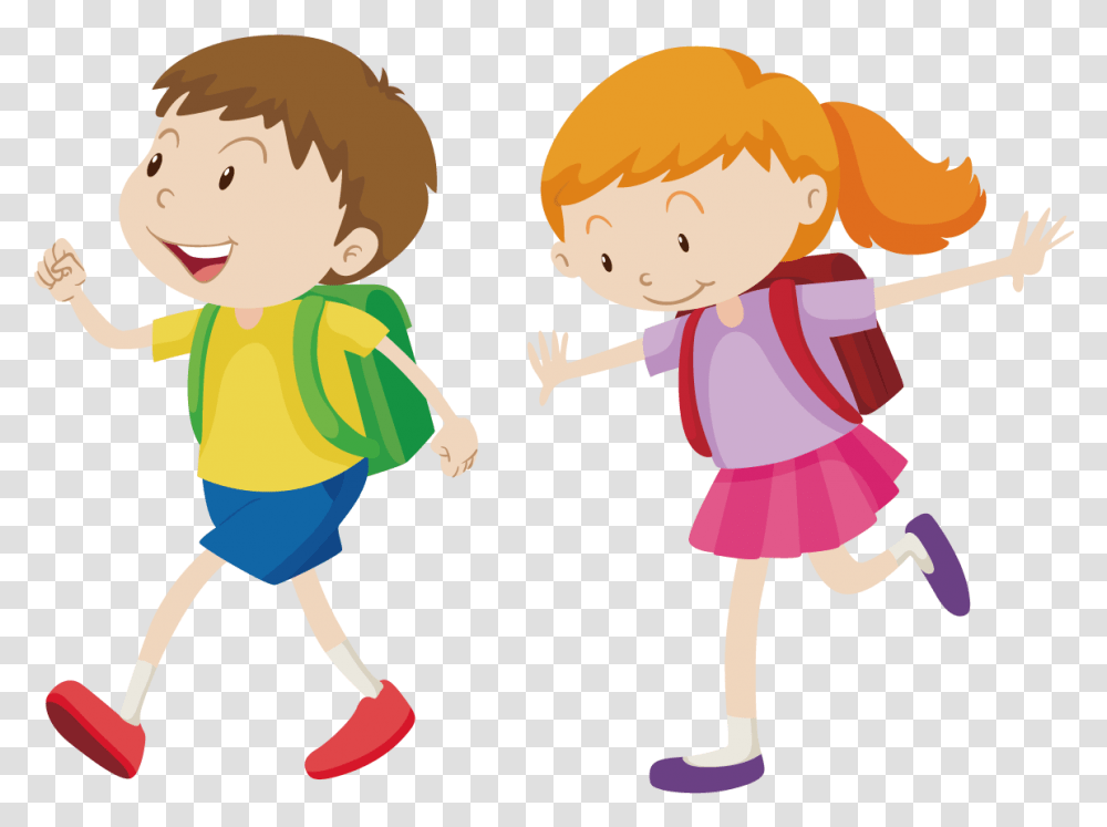 Royalty Free Walking Boy Clip Art Girl Walking Clipart, Person, Human, Baby, People Transparent Png