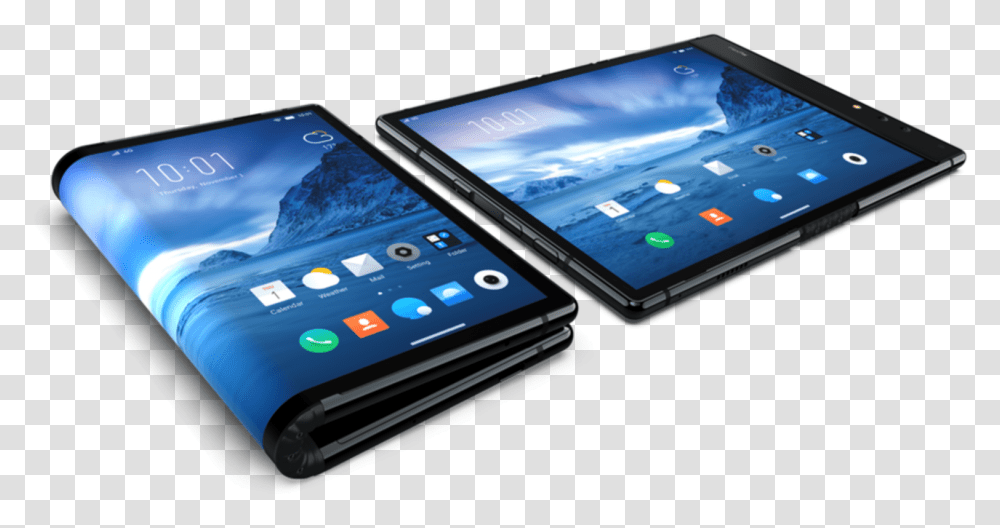 Royole Foldable Phone, Tablet Computer, Electronics, Mobile Phone, Cell Phone Transparent Png