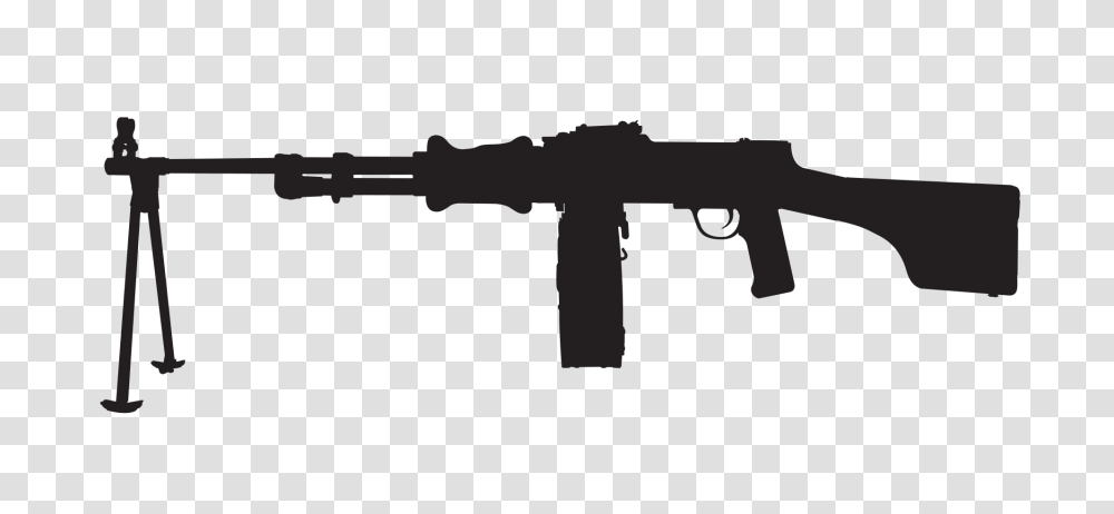 Rpd Silhouette, Gun, Weapon, Weaponry, Rifle Transparent Png